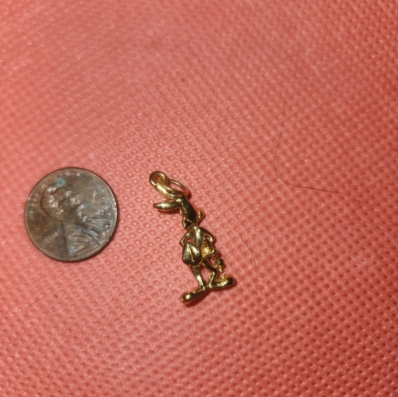 Bugs bunny Looney Toons 14k Yellow Gold Small Detailed Micro Pendant Ne - Picture 2 of 4